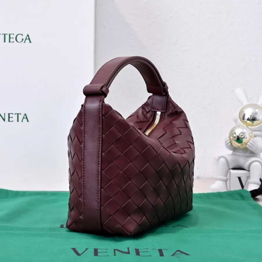 BV woven leather bag side catalog photo