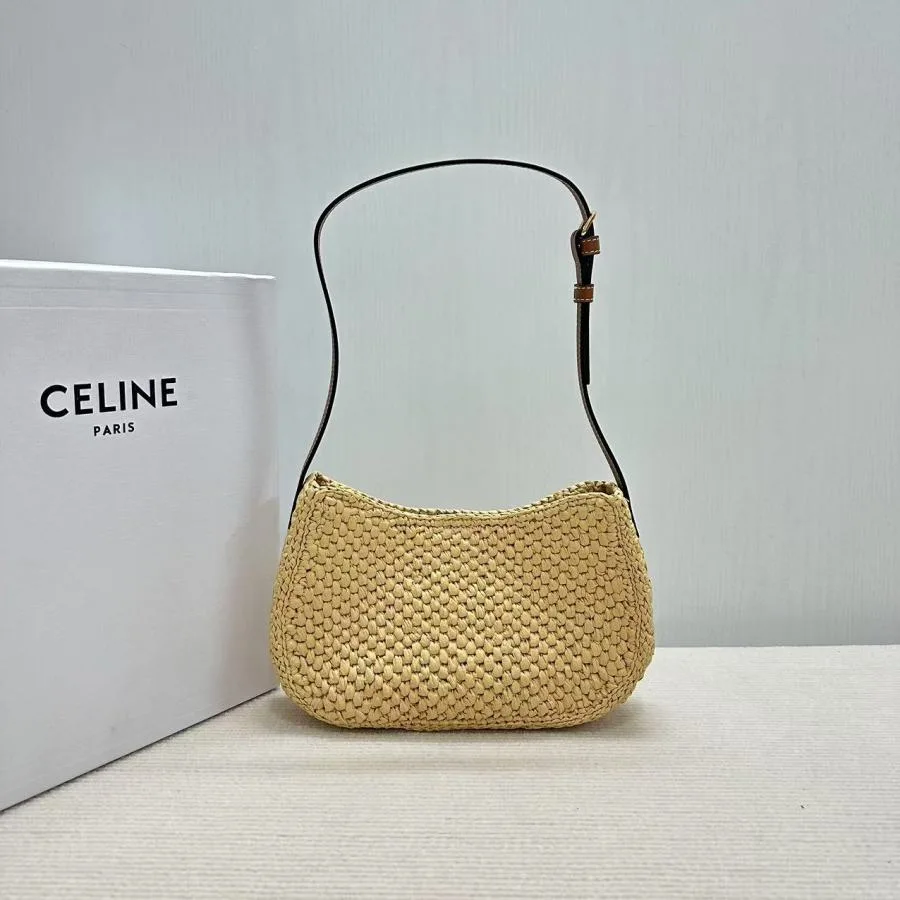 Celine woven bag leather handle catalog photo