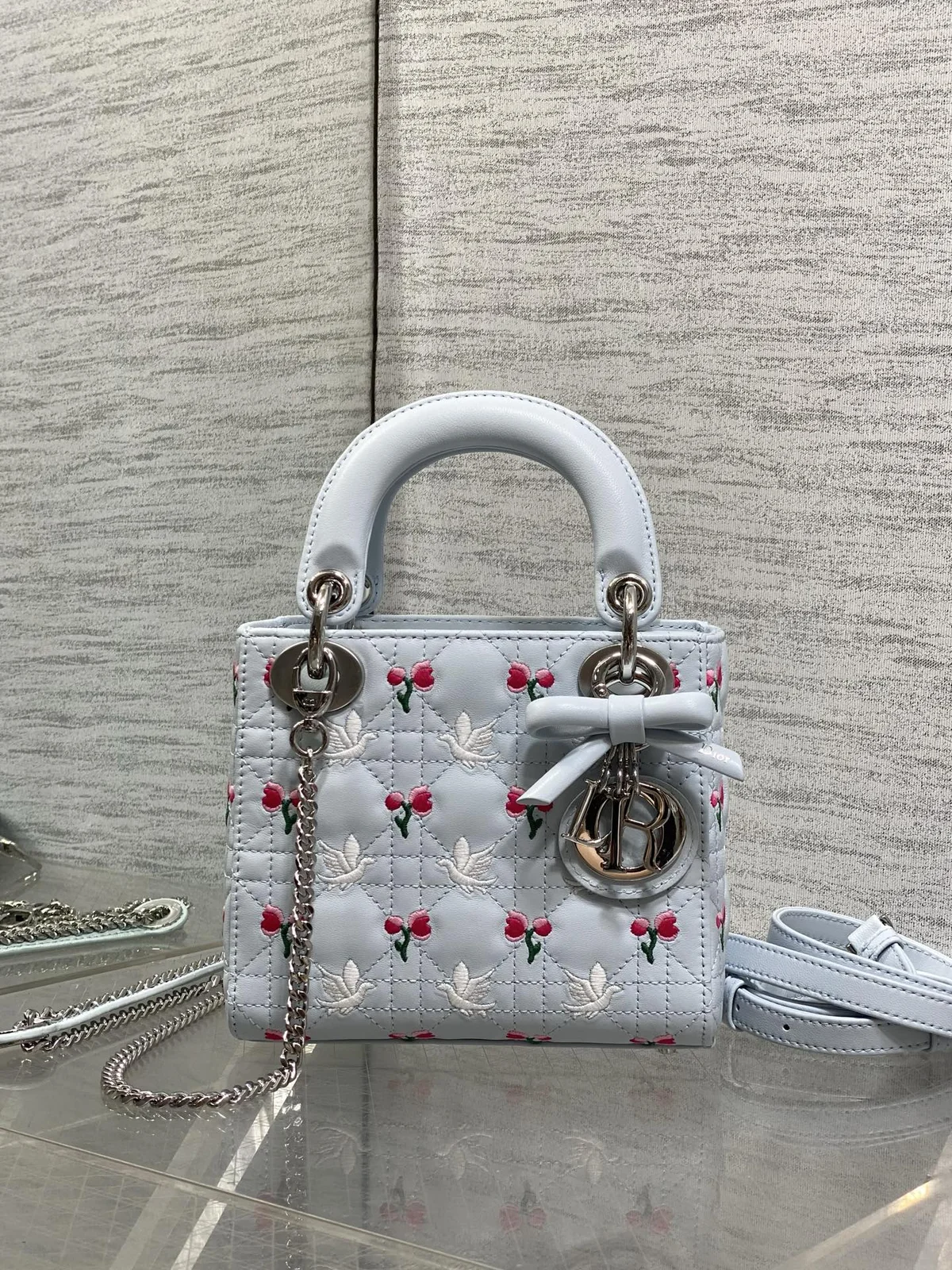 Dior Lady bag Dove Tulip collection - Lady Mini