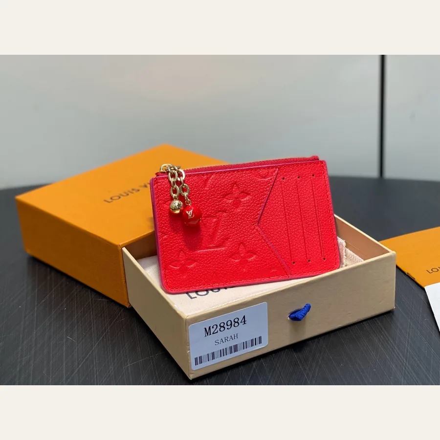 LV card holder catalog photo with small leather goods layout