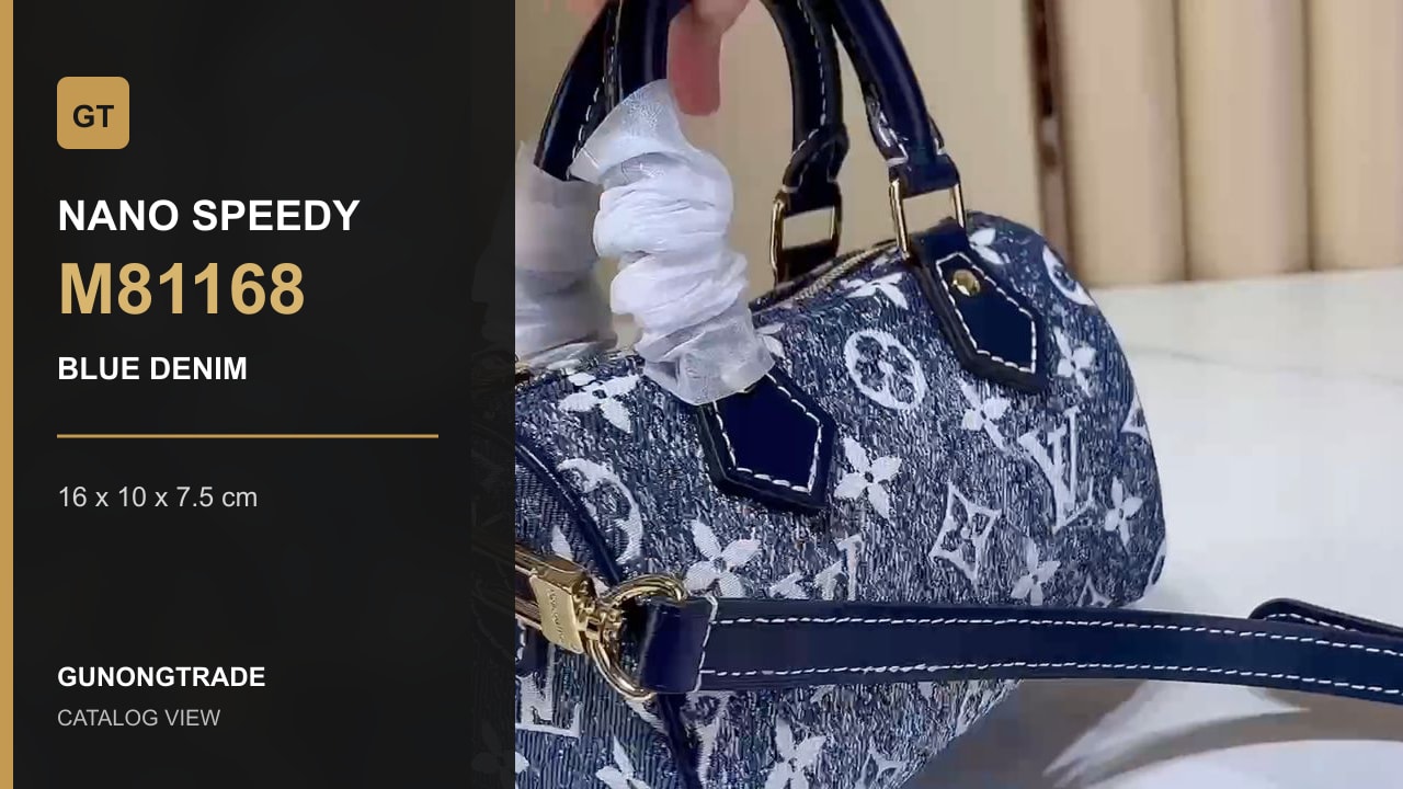 M81168 Blue denim bag video thumbnail
