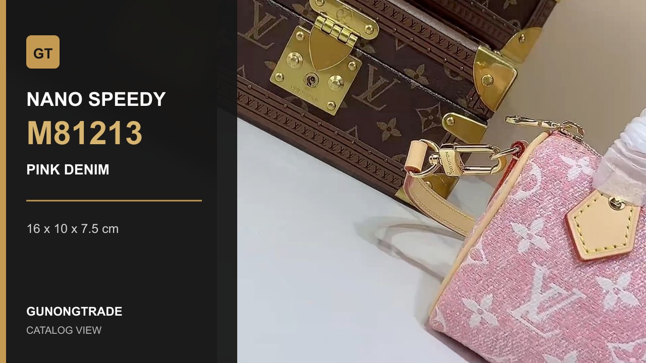 M81213 Pink denim bag video thumbnail
